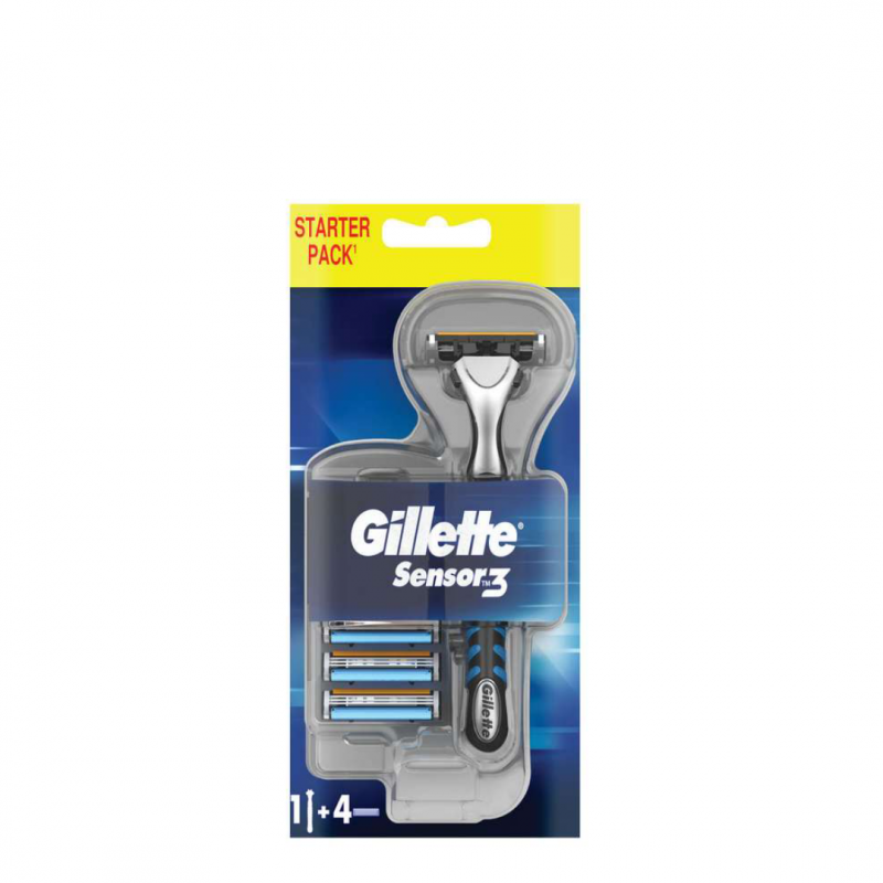 Tıraş makinesi - Gillette Sensor 3 Tıraş Makinesi 4 yedek bıçaklı