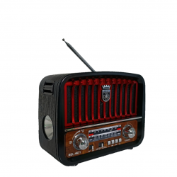 Nostaljik Görünümlü Radyo - Nikula Star Şarjlı Radyo ve USB/SD/TF Müzik Çalar - RDL4631-Red