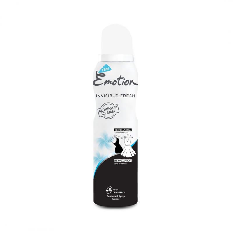 Kadın Deodorantı- Emotion Invisible Fresh Deodorant Spray for woman 150 ml