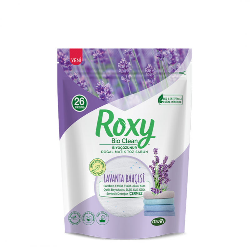 Granül Matik Sabun - Roxy Bio Clean Doğal Matik Toz Sabun  Lavanta 800 gr