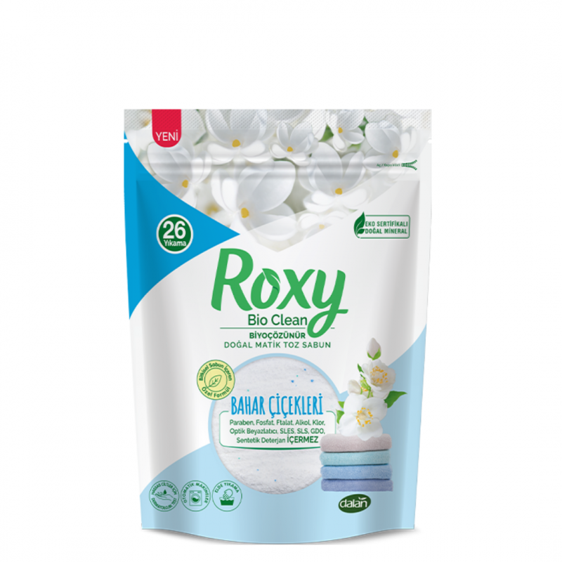 Granül Matik Sabun - Roxy Bio Clean Doğal Matik Toz Sabun Bahar Çiçekleri 800 gr