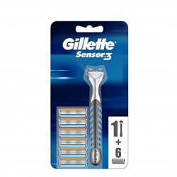 Tıraş Makinesi - Gillette Sensor 3 Tıraş Makinesi + 6 adet yedek bıçak