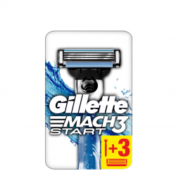 Tıraş Makinesi - Gillette Mach 3 Start Tıraş Makinesi + 3 adet yedek bıçak