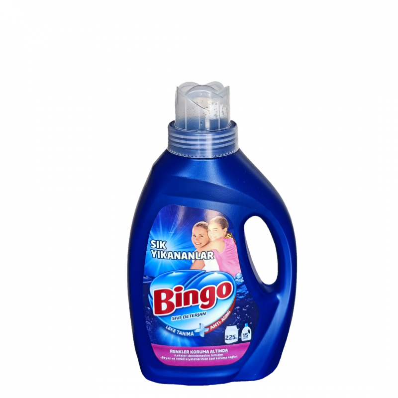Sıvı Çamaşır Deterjanı - Bingo Sıvı Çamaşır Deterjanı Sık Yıkanan Beyaz ve Renkliler İçin  975 ml