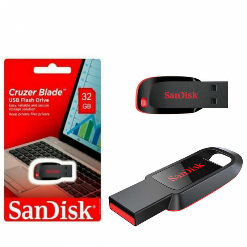 USB flash bellek-SanDisk Cruser Blade USB Flash Bellek 32 GB